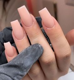 Square Acrylic Nails Neutral, Short Classy Nails, Nude Acrylic Nails, Nails Classy, Work Nails, Classy Acrylic Nails, Short Square Acrylic Nails