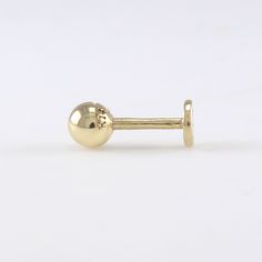 14K Solid Gold 4mm Ball Stud Labret, Cartilage, Tragus, Helix, Conch, Lobe, 14K Solid Gold Piercing Earring, Minimalist Earring, Simple Stud, Geometric Earring Please note that this earring is made to order. S P E C S ♦ All of our jewelry is handmade in our studio in Seoul, Korea. ♦ 14K Gold (available in white, yellow, or rose) ♦ Ball Size 4 mm in diameter ♦ Post Thickness: 1mm / 18 Gauge ♦ Total Length of Post : 8mm ♦ Backing Type : Threaded Screw Back, 4 mm in Diameter ♦ Listing is for 1 earr Classic Adjustable Pierced Cartilage Earrings, Classic Adjustable Single Cartilage Earring, Tiny Classic Round Cartilage Earrings, Minimalist Screw Back Jewelry Gift, Minimalist Round Internally Threaded Nose Studs, Classic Adjustable Gold Cartilage Earrings, Minimalist Yellow Gold Round Plug Earrings, Minimalist Yellow Gold Jewelry With Screw Back, Adjustable Classic Round Cartilage Earrings