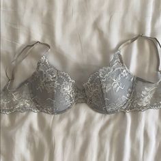 New And Never Worn Natori Lace Bra. Size 30ddd So Flattering Just Never Worn! Silver Blue, Lace Bra, Women's Intimates, Color Blue, Lingerie, Bra, Lace, Silver, Women Shopping