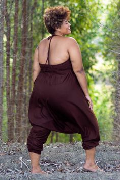 You'll love our soft to the touch plus size harem pants. This timeless classic doubles up as a brown jumpsuit - wear them whichever way you want. Part of our plus size range they are perfect for everyday use.Always Vegan and Fair-TradeAs will all the clothing in our store, these plus size harem pants are vegan-friendly. They are handmade in Thailand from bamboo rayon giving it a characteristically smooth feel. Hippie-Pants is an independent, fair-trade brand which supports rural communities in N Baggy Brown Harem Pants, Plus Size Harem Pants, Brown Jumpsuits, Fisherman Pants, Hippie Pants, Classic Pants, Fair Trade, Timeless Classic, Harem Pants