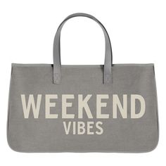 the weekend vibes tote bag in grey