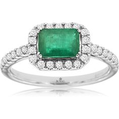 Royal 14K White Gold Emerald & Diamond Free Form Ring - 1.33 Carat Total Gem Weight Luxury 14k Gold Emerald Ring For Formal Occasions, Elegant Emerald Ring With Halo Design For Formal Events, Elegant Emerald Ring With Halo Design For Formal Occasions, Elegant Formal Emerald Ring With Halo Design, Elegant Yellow Gold Emerald Ring For Formal Events, Elegant Yellow Gold Emerald Ring For Formal Occasions, Elegant Gia Certified Emerald Cluster Ring, Luxury Formal Emerald Ring With Halo Design, Elegant Emerald Ring With Halo Diamond Design