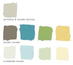 the different shades of paint that are used to decorate walls and floors in various colors