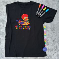 This funny clown shirt is the perfect clowncore shirt to wear when you're on your way to clowning or just want to recruit someone to the group. This funny meme shirt can also be a great addition to your clowncore clothing and funny tee collection. This silly shirt can be a gift for her, gift for him or anyone in between as Going Clowning Tee is unisex. Available in Sweatshirt: https://milkdesignsshop.etsy.com/listing/1742763122/going-clowning-sweatshirt-clown Available in XS, S, M, L, XL, 2XL, & Clowncore Shirt, Swaggy Clothes, Kidcore Clothing, Clown Shirt, Funny Clown, Epic Clothes, Y2k Shirts, Outfit Drawing, Silly Shirt