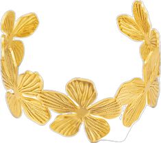 Gold Flower-shaped Bracelets For Party, Gold Headband Jewelry Gift, Adjustable Gold Jewelry With Flower Decoration, Gold Cuff Bracelets, Gold Flower Bracelet, Chunky Cuff Bracelet, Bracelet Trendy, Flower Butterfly, Butterfly Bracelet