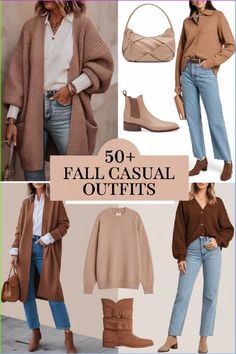 Woman’s Fall Outfit Ideas, Neutral Fall Outfits Women, 2024 Fall Fashion Trends Women, Autumn Fashion Women Fall Outfits 2024, Fall Work Outfits For Women Casual, Classic Fall Outfits, Causal Fall Outfits, Fall Fashion Petite, Casual Fall Outfits For Women