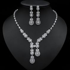 If you’re looking for a fine jewelry which looks sepecial,   precious stone please  consider cubic zirconia in bridal necklace which suitble for wedding jewelry set/Party Jewelry Diamond White Crystal Jewelry Sets With Matching Earrings, White Cubic Zirconia Jewelry Sets With Matching Earrings, Dazzling Diamond White Jewelry Sets With Matching Earrings, Elegant Cubic Zirconia Jewelry Sets With Matching Earrings, Diamond White Cubic Zirconia Jewelry Sets With Matching Earrings, Fine Cubic Zirconia Jewelry Sets For Wedding, Dazzling Cubic Zirconia Jewelry Set With Elegant Design, Silver Cubic Zirconia Jewelry Set With Matching Earrings, Diamond White Teardrop Cubic Zirconia Jewelry