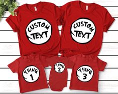 Custom Red Thing 1 Thing 2 Book Theme Matching Shirt, Thing Numbers T Shirt, Funny Family Matching Shirt, Custom Group Tee BXJ302 👏CONGRATULATIONS You have found an online shop with reasonable prices, amazing quality, and fast shipping  We offer shirts for VACATIONS, HOLIDAYS, EVENTS, FAMILY REUNIONS, BIRTHDAYS, MOTHER'S DAY, FATHER'S DAY, GRADUATIONS, FUNNY T-SHIRTS as well as CUSTOM T-SHIRTS.  💖Description💖  --About this T-shirt--  👉Our Adult Unisex T-Shirt brand is BELLA CANVAS Available Monsters Inc Halloween Costumes, Monsters Inc Halloween, Book Theme, Monster Inc, Funny Family, Family Reunions, Costume Shirts, Group Shirts, Family Humor