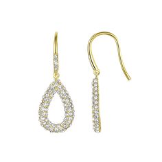 Add a distinctively dazzling touch to any outfit with these Chrystina crystal teardrop earrings.Click on this JEWELRY & WATCHES GUIDE to learn about fit, styles, materials and more! Crystal accent Nickel free Metal: brass Backings: fishhook Packaging: boxed Plating: fine silver Finish: polished Dimensions: 36 mm x 12 mm Size: One Size. Color: White. Gender: female. Age Group: adult. Material: Gold Plate|Brass. Teardrop Crystal Earrings For Pierced Ears, Gold Sparkling Dangle Teardrop Earrings, Sparkling Stones Teardrop Earrings For Evening, Gold Crystal Teardrop Earrings, Gold Crystal Teardrop Earrings With Sparkling Stones, Gold Teardrop Earrings With Sparkling Crystal Stones, Teardrop Earrings With Rhinestones, Gold Crystal Teardrop Drop Earrings, Crystal Teardrop Earrings With Ear Wire