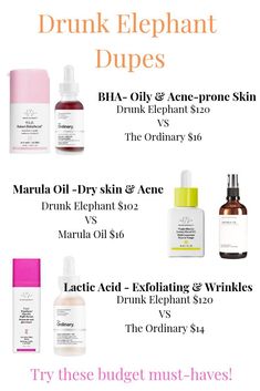 Ordinary Aha Bha, Cosmetic Science, Elephant Skincare, Dry Skin Acne, Drunk Elephant Skincare, Oily Skin Acne, Oil For Dry Skin, Dry Winter Skin, Marula Oil