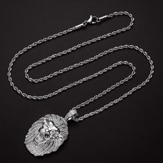 Product Information



SKU:
CA-NC799 



Color:
White Gold/Gold


Chain Type:
Rope Chain


Chain Length:
23.62'' (60cm)


Chain Thickness:
3.0mm


Rhodium:
Yes


Nickle Free:
Yes


Gemstone Information



Gem Type:
Created Diamond


Stone Color:
White


Stone Cut:
Round


Stone Setting:
Micro Setting


Average Clarity:
FL-IF


Average Color:
D-E Silver Stainless Steel Rope Chain Necklace, Silver Metal Rope Chain Jewelry, Stainless Steel Rope Chain Necklace, Silver Pendant Rope Chain Necklace, Stainless Steel Pendant Necklaces With Curb Chain, Stainless Steel Pendant Necklace With Curb Chain, Silver Stainless Steel Rope Chain Jewelry, Stone Setting, Stone Cuts