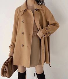 Camel color classic coat that can last you decades. 10% cashmere 90% wool professional care only Fall Coat Aesthetic, Chic Brown Wool Sweater Coat, Beige Long Sleeve Cashmere Wool Coat, Classic Brown Sweater Coat For Winter, Long Beige Pea Coat For Office, Beige Long Pea Coat For Office, Beige Long Cashmere Wool Coat, Fall Cashmere Single-breasted Pea Coat, Beige Pea Coat For Winter Business Occasions