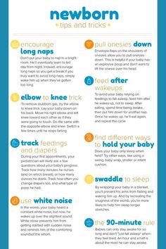 a poster with instructions on how to use the new born