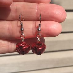 Shiny Red Jingle Bells On Silver Tone Nickel Free Hooks! I Have Multiple Pairs So Get A Set For Yourself And A Friend Or Two! Let’s Deal!!!! Bell Earrings, Jingle Bell, Earrings Color, Jingle Bells, Lady In Red, Silver Tone, Jewelry Earrings, Necklaces, Women Jewelry