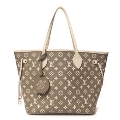 This is an authentic LOUIS VUITTON Empreinte Monogram Spring In The City Neverfull MM in Kaki, Beige, and Cream. This pre-owned luxury tote is part of the Louis Vuitton Spring 2022 “Spring in the City” collection. The tote is crafted of kaki and beige monogram embossed calfskin leather. The bag features leather handles and polished gold-tone hardware with four side laces for cinching. The top is open to a spacious beige microfiber interior with a hanging zipper pocket. Lv Purses And Handbags, Spring In The City, Lv Purse, Louis Vuitton Empreinte, Louis Vuitton Totes, Louis Vuitton Damier Azur, Neverfull Mm, Louis Vuitton Damier Ebene, Louis Vuitton Shoulder Bag