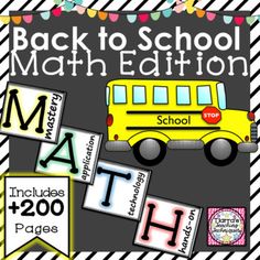 back to school math activities for students