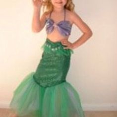 Gorgeous Two Piece Mermaid Costume Has Sequins Shells Trim Details. Shiny Soft Lavender Fabric Top With Neck Ties, Adorned With Iridescent Shell Motif. Quality Panne Microdot Skirt With Attached Tulle Bottom Layered Purple/Green Netting Tulle Skirt Gathered Waistband Large Length 28” From Waistline To Hemline, Top Measures 10.5” Flat, Waist 11.5” Flat Tangled Dress, Snow White Princess Dress, Black Dress Halloween Costume, Baby Pumpkin Costume, Star Wars Halloween Costumes, Spirit Halloween Costumes, Buzz Lightyear Costume, Sequin Costume, Duck Costumes