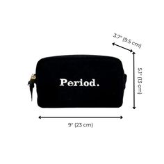 Introducing the must-have accessory for every modern woman - the sleek and stylish Black "Period." pouch. This chic pouch is designed to discreetly store women's sanitary essentials like tampons, with a bold yet tasteful "Period." embroidery in striking white, making a statement while maintaining privacy. Its striped, coated lining adds a touch of sophistication to this practical and trendy accessory. Stay organized and confident on the go or at home with this fashionable pouch, exclusively craf Sanitary Pouch, Period Pouch, Packing Bags Travel, Travel Cubes, Travel Bag Organization, Packing Jewelry, Packing Cubes, Pouch Organizer, Trendy Accessories