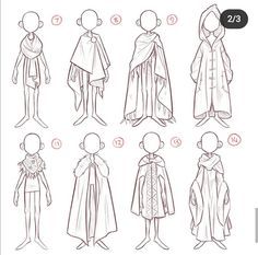 how to draw cloaks for children