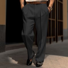 Season:Spring   Fall; Fabric:Polyester; Gender:Men's; Style:Fashion,Casual,Chic  Modern; Occasion:Business,Daily,Holiday; Fit Type:Regular Fit; Function:Comfort; Waistline:Mid Waist; Pattern:Plain; Design:Straight Leg,Front Pocket; Brand:OUKU; Pants Type:Suit Pants,Trousers,Dress Pants; Fly Type:Button; Front page:FF; Listing Date:01/03/2024; Hips:; Length:; Waist:; Fit US Size:null; Fit UK Size:null; Fit EU Size:null Men's Dress Pants, Mens Dress Pants, Beach Fashion, Wedding Business, Fall Fabric, Suit Pants, Plain Design, Casual Chic Style, Type Of Pants