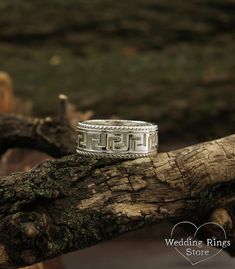 Step into ancient Greek mythology with this wedding band. The filigree and key patterns are a tribute to the rich culture and history of Greece. Unusual Wedding Rings, Ancient Greek Mythology, Unusual Wedding, Unusual Weddings, Silver Wedding Band, Braided Ring, Greek Wedding, Silver Wedding Bands, Local Jewelry