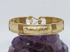 Luscious 14kt Gold Filled bracelet made from 14kt Gold Filled material that will never tarnish. 14kt Gold, Wire Wrapped Jewelry, Beautiful Bracelet, Wire Jewelry, Bracelet Making, Arm Band, Antique Silver, Bangle Bracelets, Gold Filled