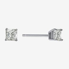 Included: 1 Pair of EarringsFeatures: Nickel FreeEarring Back: PostShape: SquareStone: Cubic ZirconiaStone Cut: RoundStone Millimeter Measurement: 4 Mm LengthMetal Color: WhiteEarring Length: 4.5mmEarring Width: 4.5mmMetal: Sterling SilverCare: Wipe CleanStone Type: 2 Cubic ZirconiaCountry of Origin: Imported Square Stud Earrings, Square Earrings Studs, Square Stud, Cubic Zirconia Earrings, Zirconia Earrings, Earrings Stud, Staple Pieces, Simple Design, Jewellery And Watches