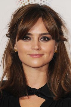 Bangs Ponytail, Jenna Coleman, Square Faces, Good Hair Day, Haircuts With Bangs, Grunge Hair