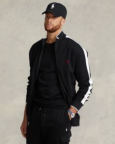 Interlock Track Jacket | Ralph Lauren Big And Tall Style, Ralph Lauren Jacket, Vintage Polo Ralph Lauren, Men's Wardrobe, Tall Guys, Polo Ralph Lauren Mens, Track Jacket, Ralph Lauren Men, Track Jackets