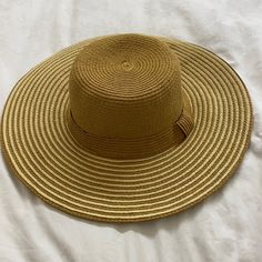 Never Worn Beige And Camel Straw Sun Floppy Hat. One Size Fits All. Perfect For Summer Beach Days And Trips. Matches Back To Everything With The Neutral Color Scheme. Brand Is Mint By Goorin Gold Straw Hat With Curved Brim For Vacation, Gold Curved Brim Straw Hat For Vacation, Gold Flat Brim Sun Hat For Beach, Brown Wide Brim Boater Hat For Day Out, Gold Wide Brim Straw Hat For Summer, Gold Straw Hat For Beach With Short Brim, Gold Wide Brim Summer Straw Hat, Gold Flat Brim Hat For The Beach, Gold Short Brim Sun Hat For Beach