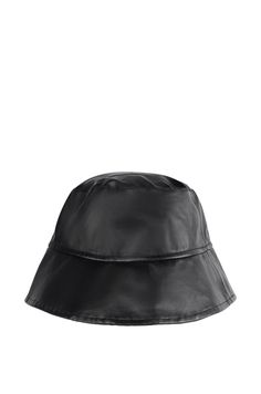 The AKIRA Label Basic Black PU Hat is a classic faux leather bucket hat featuring a flat top silhouette and a downturned, circular brim. Pair this piece with a classic trench and knee-high boots for a complete look. - 55% Polyester 45% PU (all measurements approximate from size O/S) - 23” inner cap circumference, 34.5” total brim circumference - Imported Product ID: 394558 Leather Bucket Hat, All White Party, White Accessories, How To Stretch Boots, Leather Bucket, Flats Top, Thigh High Boots, White Shoes, High Boots