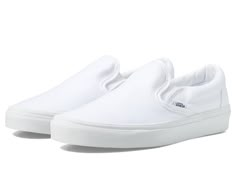 Slip On Vans, Men Wedding Attire Guest, White Slip On Vans, White Canvas Shoes, Vans White, White Vans, Vans Slip On, White Slip, Vans Classic Slip On