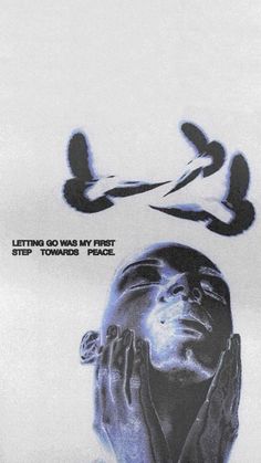 a poster with the words letting go was my first step towards peace