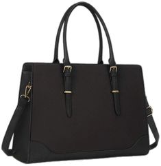 Black Leather Laptop Bag With Large Capacity, Black Laptop Bag For Office, Black Laptop Bag With Zipper For Daily Use, Black Laptop Bag With Zipper Closure For Daily Use, Black Office Laptop Bag With Zipper Closure, Black Shoulder Bag With Luggage Sleeve For Office, Black Rectangular Laptop Bag, Modern Black Laptop Bag For Office, Black Laptop Bag With Sleeve For Daily Use