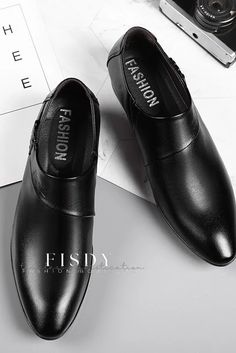 Fisdy - Elegant Leather Formal Shoes Featuring Versatile Casual and Wedding Designs Leather Formal Shoes, Leather Dress Shoes, Formal Casual, Blue Outfit, Leather Dress, Black Wedding, Formal Shoes, Formal Event, Wedding Designs