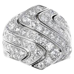 A Cartier 4 ct. Round Diamond Cocktail Ring made in 18K Gold. The total weight is 29.54 grams. The ring size is US 5.50. Dinner Rings, Radiant Rings, Radiant Ring, Bling Ideas, Art Jewelry Design, Expensive Jewelry Luxury, Diamond Cocktail Ring, Jewelry Luxury, Diamond Cocktail Rings