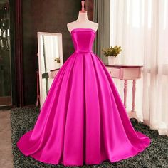 Cheap Red Prom Dresses, Burgundy Quinceanera Dresses, Simple Prom Dress Long, Prom Dress Red, Satin Ball Gown, Modest Prom, Prom Dresses 2018, Dress Modest, Prom Ideas