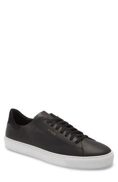 Handcrafted from fine calfskin, this clean-cut sneaker offers impeccable style in a sporty silhouette. Lace-up style Removable cushioned insole Leather upper and lining/rubber sole Made in Portugal Men's Shoes Classic Lace-up Sneakers With Branded Heel Counter, Modern Sneakers With Medium Fit And White Sole, Classic Leather High-top Sneakers For Streetwear, Classic High-top Sneakers With Branded Heel Counter, Modern Leather Low-top Sneakers, Modern Low-top Leather Sneakers, Classic Calf Leather Sneakers For Streetwear, Classic Black Calf Leather Sneakers, Modern Medium Fit Low-top Sneakers