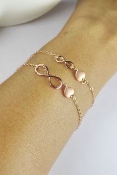 Mother Daughter Infinity bracelet SET, Large & Small Rose Gold infinty bracelet , mother child set . Pink Infinity Jewelry For Gifts, Adjustable Infinity Jewelry Gift For Mom, Elegant Heart Bracelet For Mother's Day Birthday Gift, Adjustable Infinity Jewelry As Gift For Mom, Infinity Rose Gold Bracelet For Mother's Day, Rose Gold Bracelets For Mother's Day Birthday, Rose Gold Infinity Bracelet For Mother's Day, Elegant Heart Bracelet For Birthday And Mother's Day, Rose Gold Infinity Bracelets For Friendship