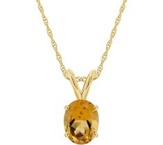 There's no stopping the unending beauty of this oval gemstone pendant. Gemstone Pendant Necklace, Gold Rope Chains, Citrine Pendant, Pendant With Chain, Gemstone Necklace Pendant, Yellow Gold Pendants, Oval Pendant, Semi Precious Gemstones, Spring Rings