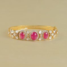 Wedding Bangle, Natural Ruby & Polki, Single Cut Diamond Bangle, 925 Sterling Silver, Diamond Bangle, Wedding Gift, Gold Plated High Quality Manufacture Country : India * Customization always available for Ring size, metal selection and any type of center stones changes, etc.... * If you want to make your own idea of Jewelry we can do it. Material : 925 Sterling Silver Main Stone : Ruby Secondary Gemstone : Polki, Pave Diamond Gemstone Color :   Gemstone Shape : As Seen In A Picture Bracelet Wid Elegant Gemstone Cuff Bracelet For Wedding, Classic Diamond Bracelet For Weddings With Elegant Design, Classic Wedding Diamond Bracelet With Elegant Design, Classic Elegant Wedding Diamond Bracelet, Fine Jewelry Wedding Bangle Bracelet, Elegant Gemstone Bracelets For Wedding, Classic Wedding Bracelets With Elegant Design, Pink Diamond Wedding Bracelets, Classic Elegant Bracelets For Wedding