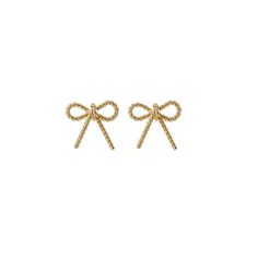 gold plated twisted bow stud earring_m donohue collection Chic Bow Earrings For Anniversary, Gold Earrings With Decorative Bow As Gift, Gold Dainty Bow Earrings, Gold Dainty Earrings With Bow, Elegant Gold Earrings With Decorative Bow, Dainty Gold Earrings With Bow, Chic Gold Earrings With Bow, Dainty Gold Bow Earrings, Chic Gold Earrings With Decorative Bow