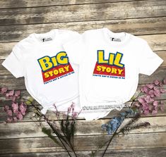 Big Story Lil Story Family Story Unisex Tees S-2XL // Big Little Reveal // Big Little Gift // Sorority Shirt // Sorority // Sorority Reveal Bruh Girl, Little Gifts Sorority, Sorority Themes, Big Little Basket, Big Little Shirts, Big Lil, Sorority Shirt, Family Story, Sorority Canvas