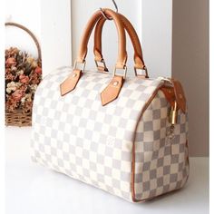 Louis vuitton Damier Azur Speedy 25 Tote Authentic Handbag ❤ liked on Polyvore featuring bags, handbags, tote bags, leather tote, louis vuitton tote bag, leather man bags, leather handbag tote and leather tote handbags Damier Azur Speedy, Cheap Louis Vuitton Handbags, Dream Bags, Fancy Things, Man Bags, Handbag Stores, Lv Bags