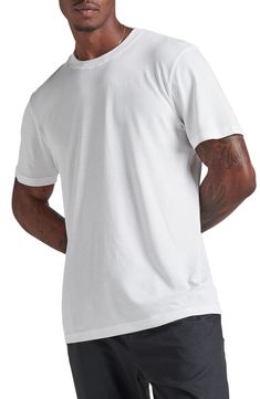 A silky-smooth cotton blend brings superior comfort to this lightweight T-shirt cut in a relaxed fit. Crewneck Short sleeves 50% cotton, 50% Tencel® modal Tencel modal is a sustainably produced fiber made with closed-loop processing and is certified with the EU Ecolabel as having a low environmental impact throughout the entire lifecycle Machine wash, tumble dry Made in Peru T Shirt Cut, Cut Tshirt, Cut Shirts, Environmental Impact, Peru, Tee Shirts, Butter, Cotton Blend, Short Sleeves