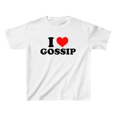 Introducing the I Love Gossip Baby Tee! This 90s-inspired tee is perfect for those who love aesthetics and staying on-trend. The Y2K design makes it a great gift for friends or yourself. Express your love for gossip in a stylish way! The model is wearing an XS size. Y2k Design, Patchwork Baby, Baby Tees, Tee Shirt Designs, Statement Shirt, 90s Inspired, Funny Baby, Love T Shirt, Shirt Ideas