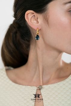 Blue Navy Earrings Navy Blue Drop Earrings Dark Blue Huggies - Etsy Blue Clip-on Earrings For Gift, Blue Clip-on Earrings For A Gift, Blue Clip-on Earrings As Gift, Blue Single Earring As Gift, Elegant Blue Hoop Earrings For Everyday, Elegant Handmade Blue Hoop Earrings, Sapphire Single Earring For Gift, Sapphire Single Earring As Gift, Blue Drop Clip-on Earrings For Gift