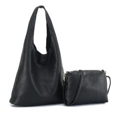 PRICES MAY VARY. 【Material】Hobo tote handbag is made of high quality anti-scratch PU Leather(vegan leather).Complete leather with soft lining material.Waterproof and scratch-resistant, comfortable to the touch. 【Dimension】Large bag is (L )14.5 " x (W )5.5 " x (H )13.8 " inch.Height of shoulder straps is 10 inches.Small crossbody bags is (L )9.8 " x (W )2.8 " x (H )8.3 " inch with a adjustable long shoulder straps(11.8"~23.5" inch).This tote shoulder bag has plenty of space to carry your daily ne Slouchy Tote, Fashion Tote Bag, Leather Handbags Women, Bags Black, Black Tote, Womens Crossbody Bag, Small Crossbody Bag, Hobo Handbags, Large Tote Bag