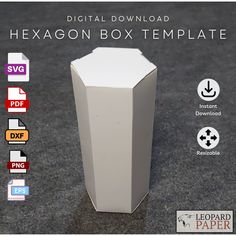 the hexagon box template includes several different shapes and sizes to make it stand out