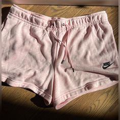 Nwot Nike Sweat Shorts Pink Color Size Medium Nike Spring Bottoms With Drawstring, Comfortable White Nike Bottoms, Pink Sportswear Bottoms For Leisure, Nike Cotton Bottoms With Drawstring, Nike White Leisure Bottoms, Comfortable Pink Bottoms With Drawstring, Comfortable Pink Drawstring Bottoms, Pink Drawstring Workout Shorts, Nike Lounge Shorts With Pockets